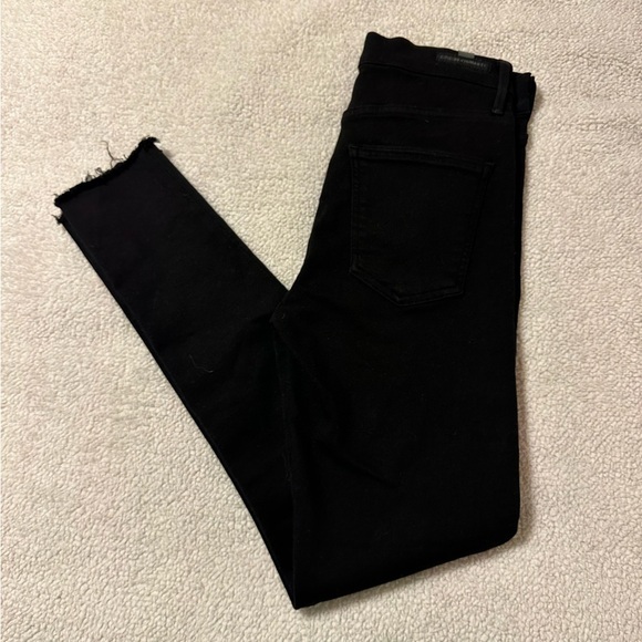 Citizens of Humanity Black Rocket High Rise Skinny Jeans Raw Hem - Picture 13 of 13